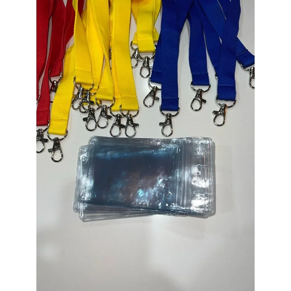 Lanyards an Sleeves. 6Red 6Blue 12Yellow